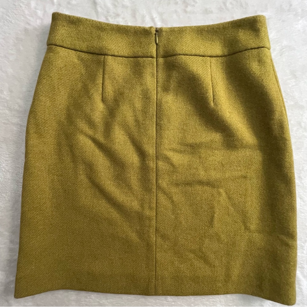 Boden Mustard Green Wool Pencil Skirt, Size 10 - Picture 4 of 10